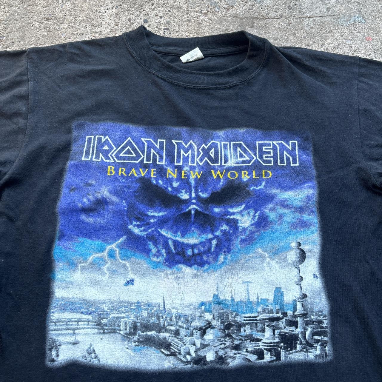 Black Iron Maiden Metal 2000 Brave New World Tour T-shirt