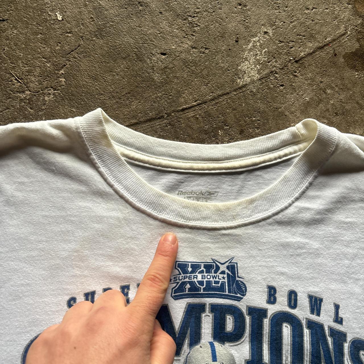 White Colts Super Bowl Reebok graphic tee - L