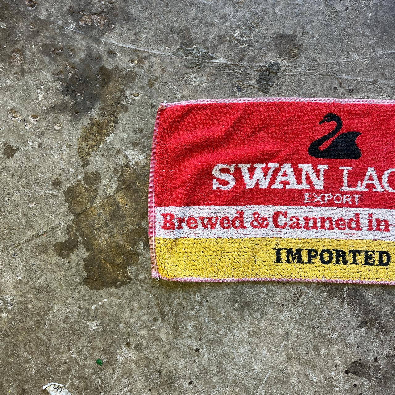 90s cotton ‘Swan Lager Export’ beer towel