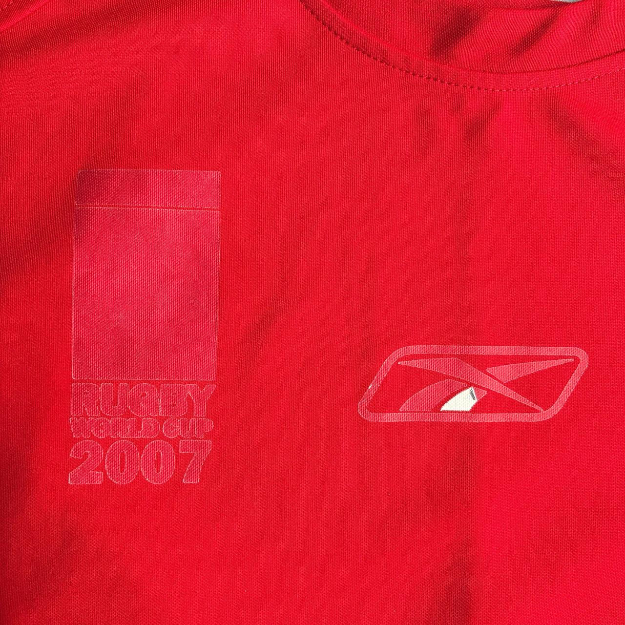 Red Wales Reebok 2007 Rugby Union Shirt - XL