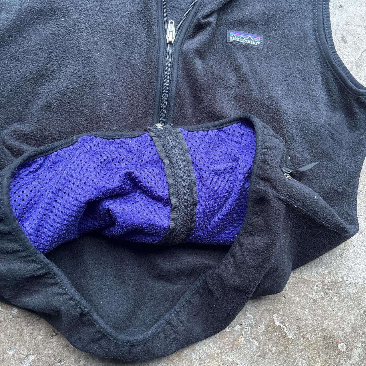 Vintage Black Patagonia Fleece Gilet - XL