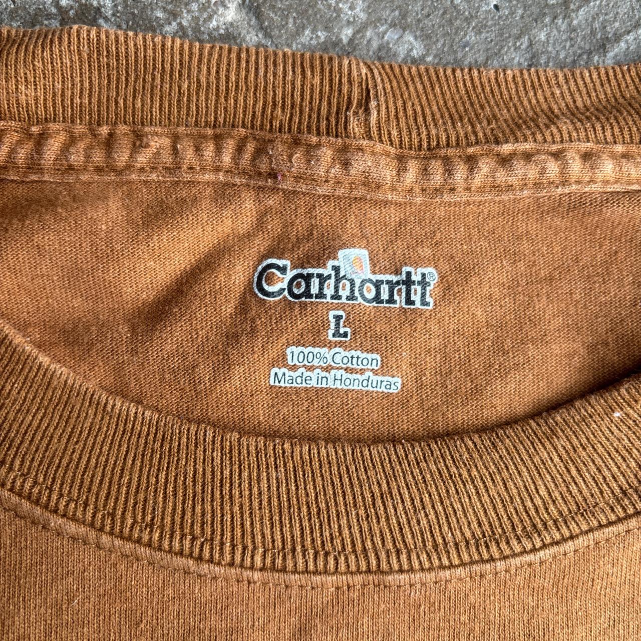 Tan Carhartt Graphic Long-Sleeve T-Shirt - L