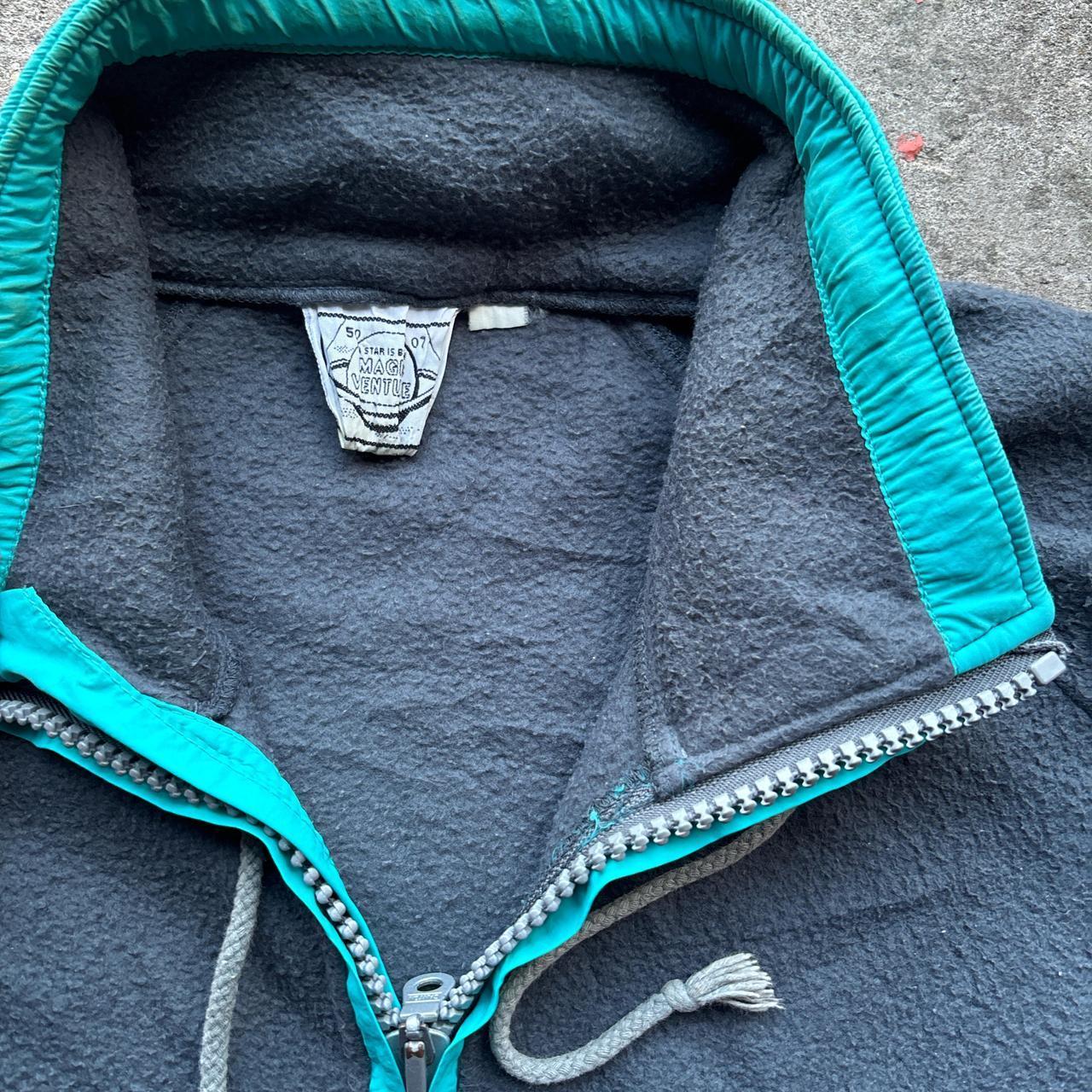 Purple and grey fleece with embroidered design