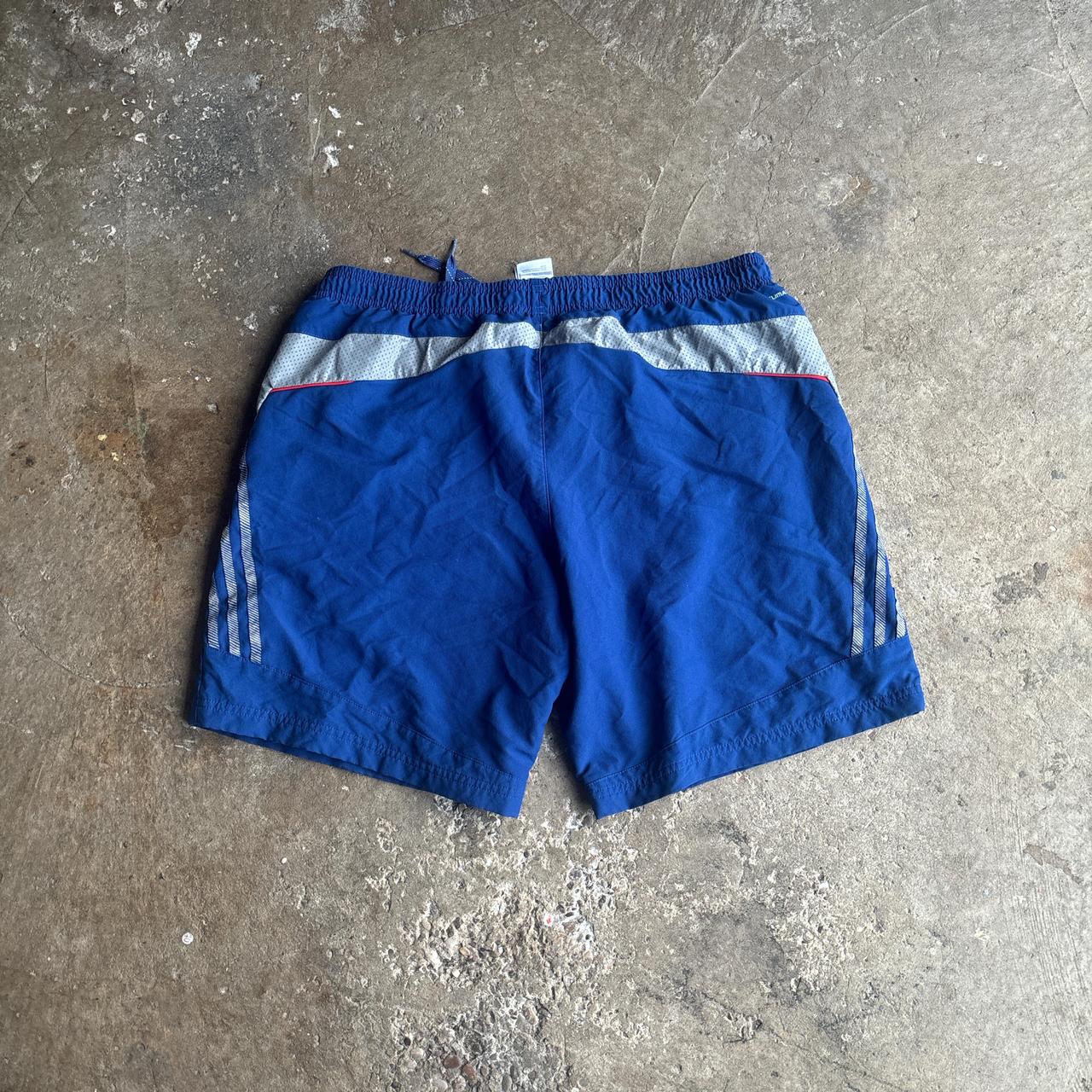 Blue & Grey Adidas 3 Stripe Sports Shorts