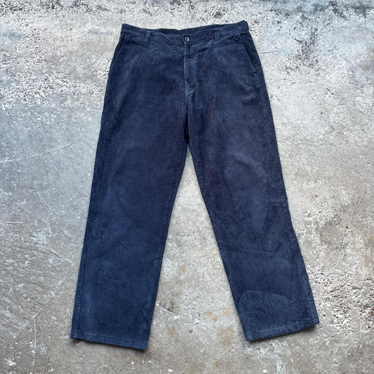 Navy Corduroy Trousers - W36