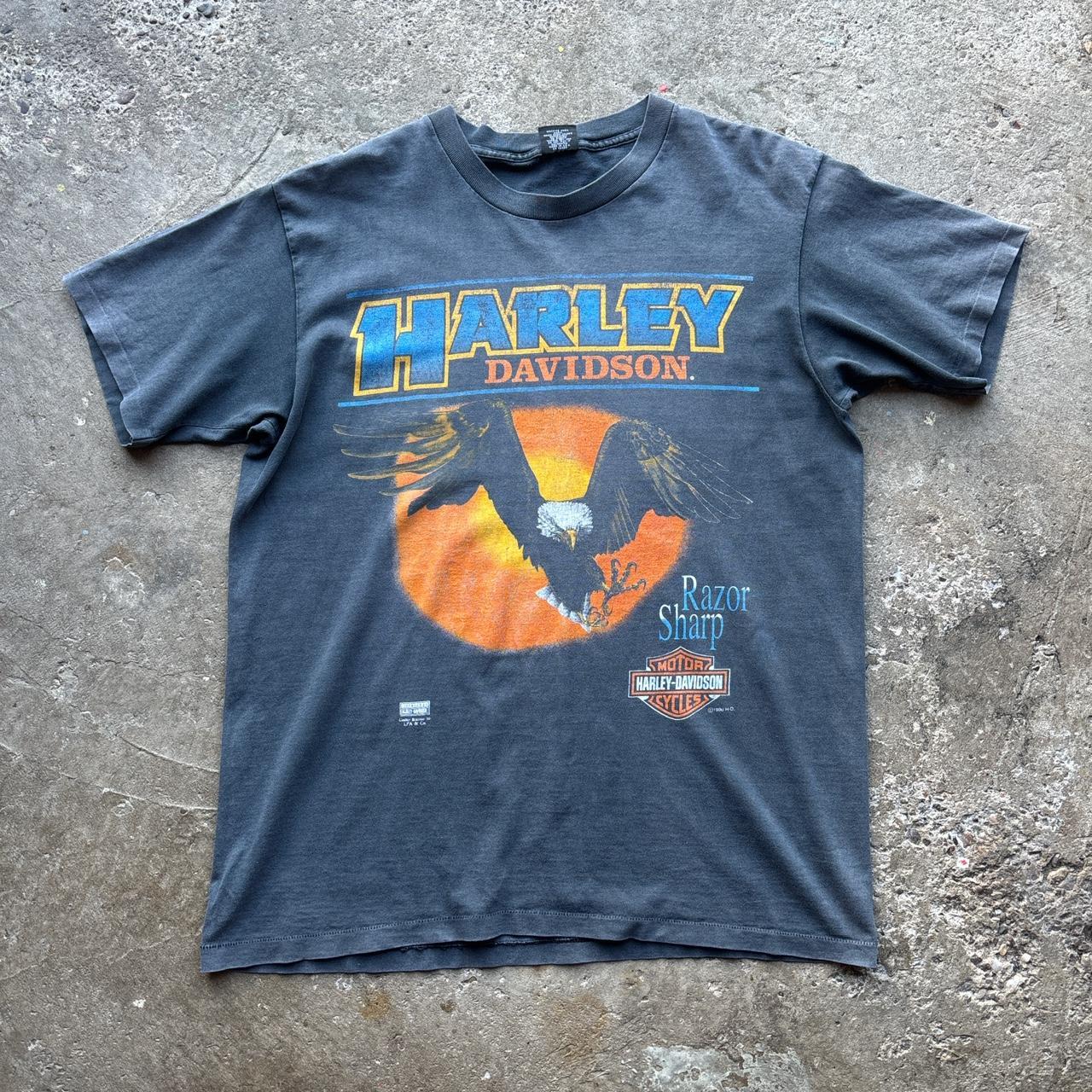 1996 Harley Davidson Razor Sharp Eagle tee