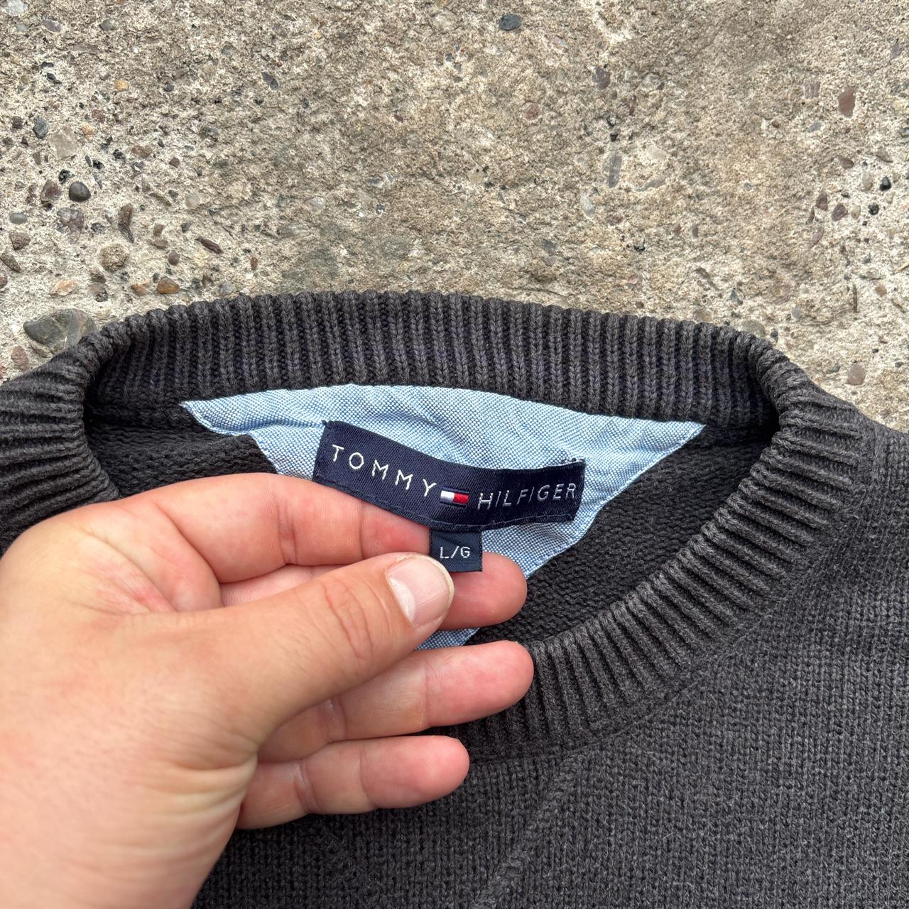 Grey Tommy Hilfiger knitted sweater - L