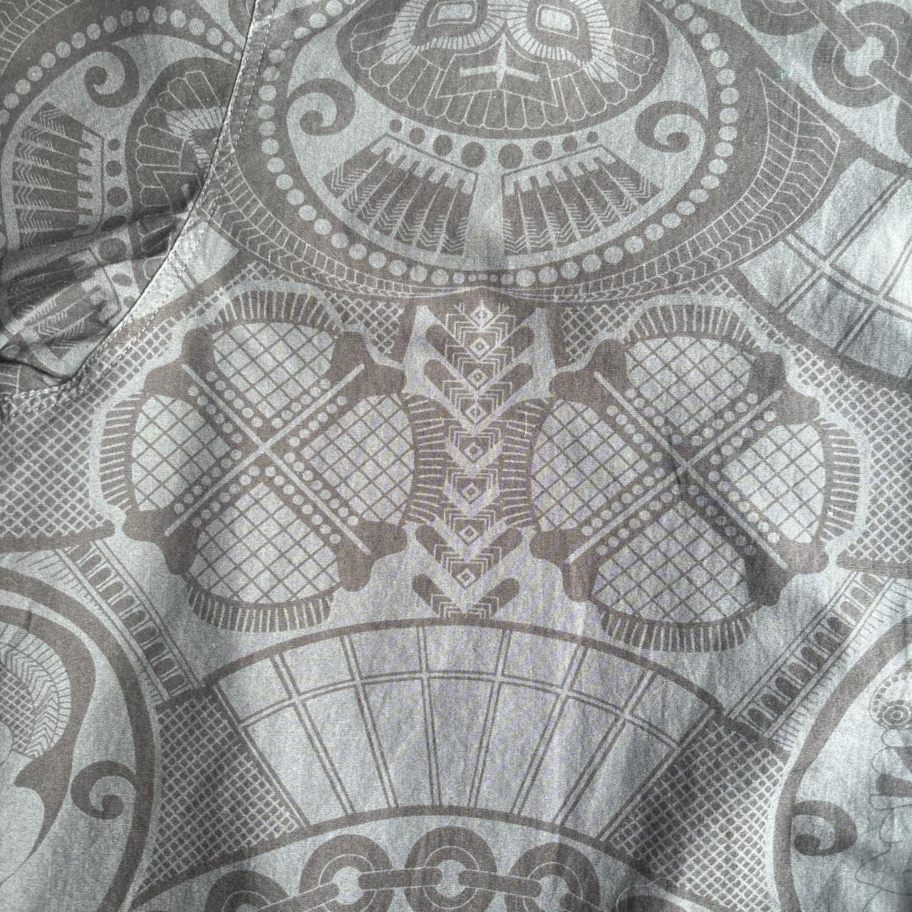 Grey Patterned Short Sleeve Shirt