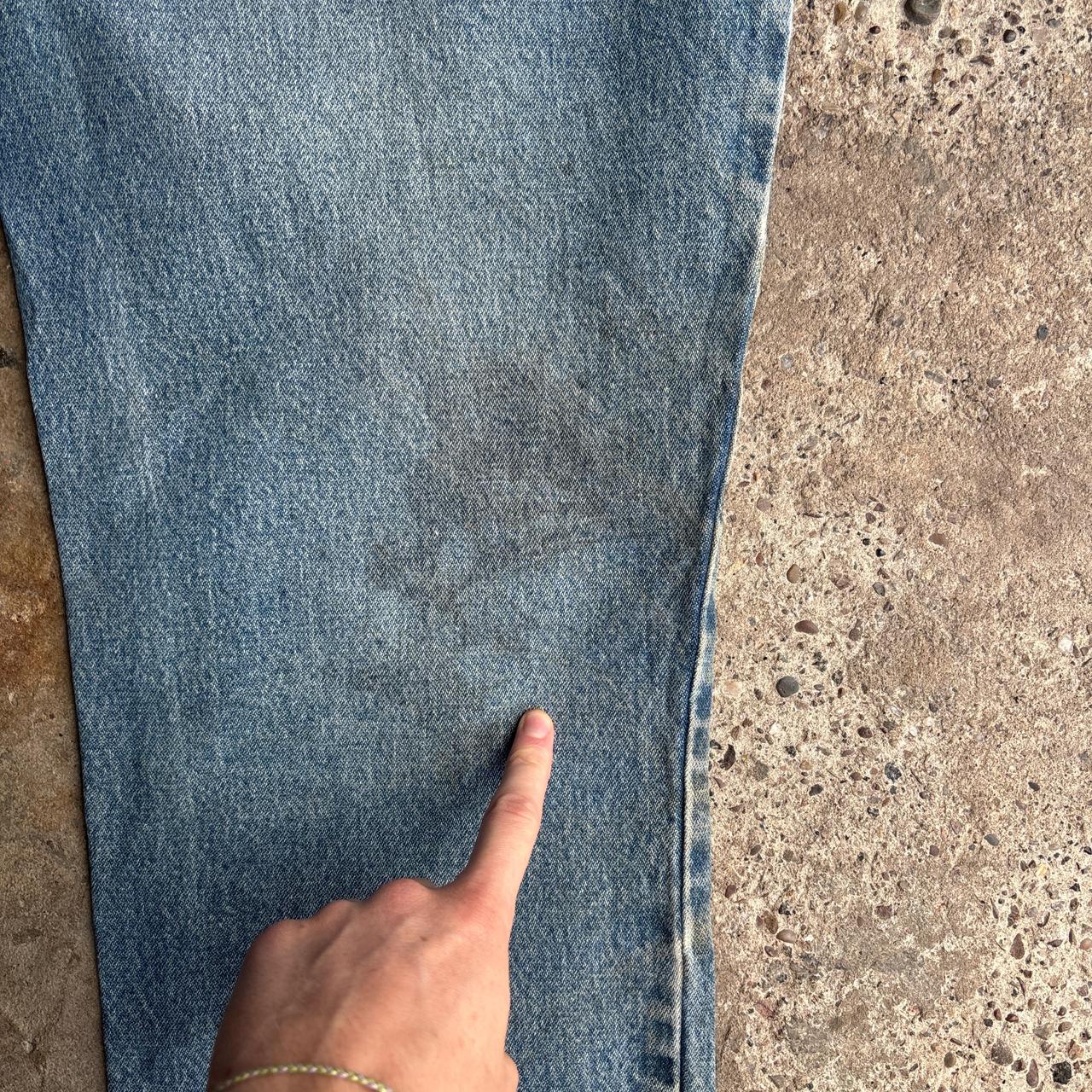 Blue Denim Repaired Carhartt Jeans - 36