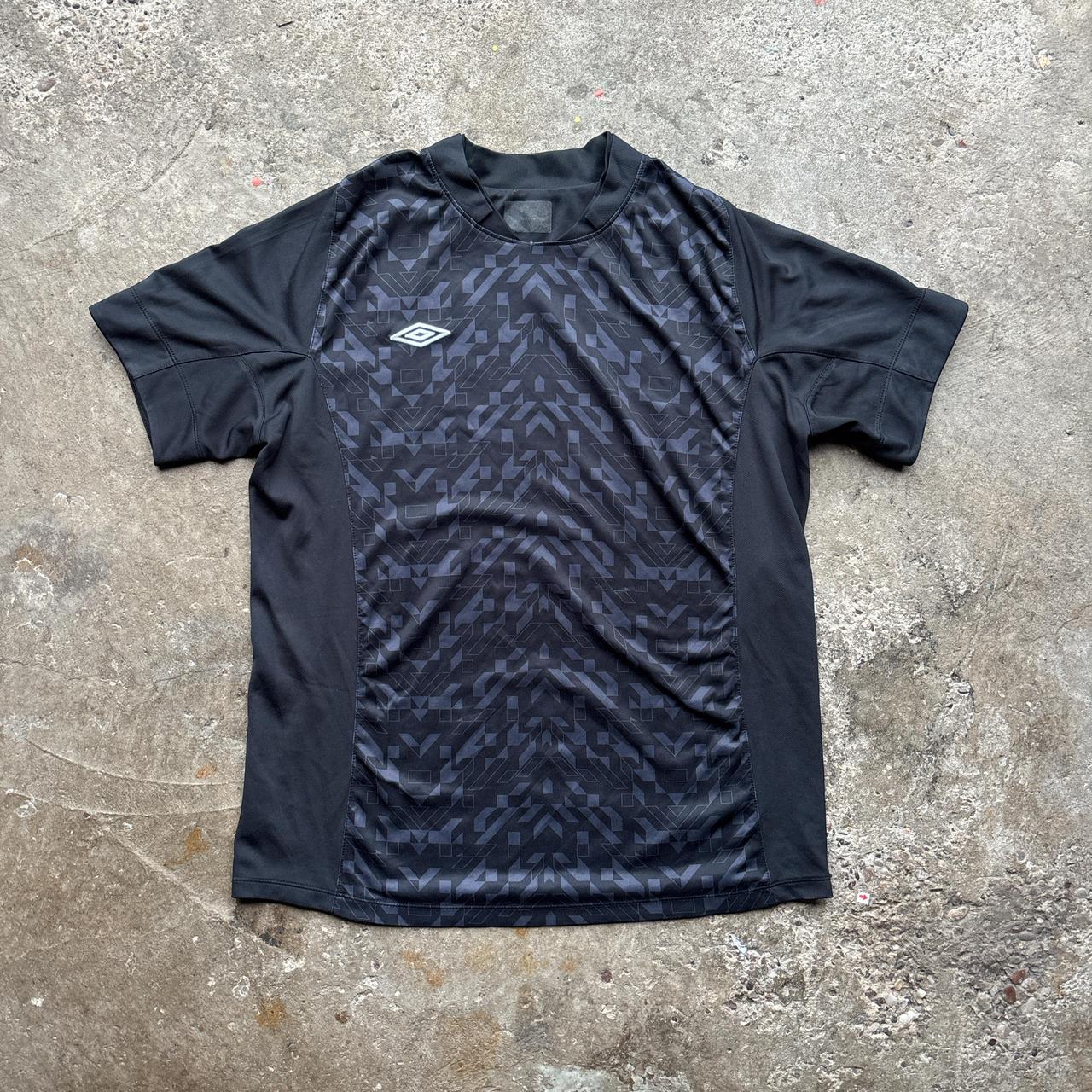 Black Umbro activewear top with embroidered logo