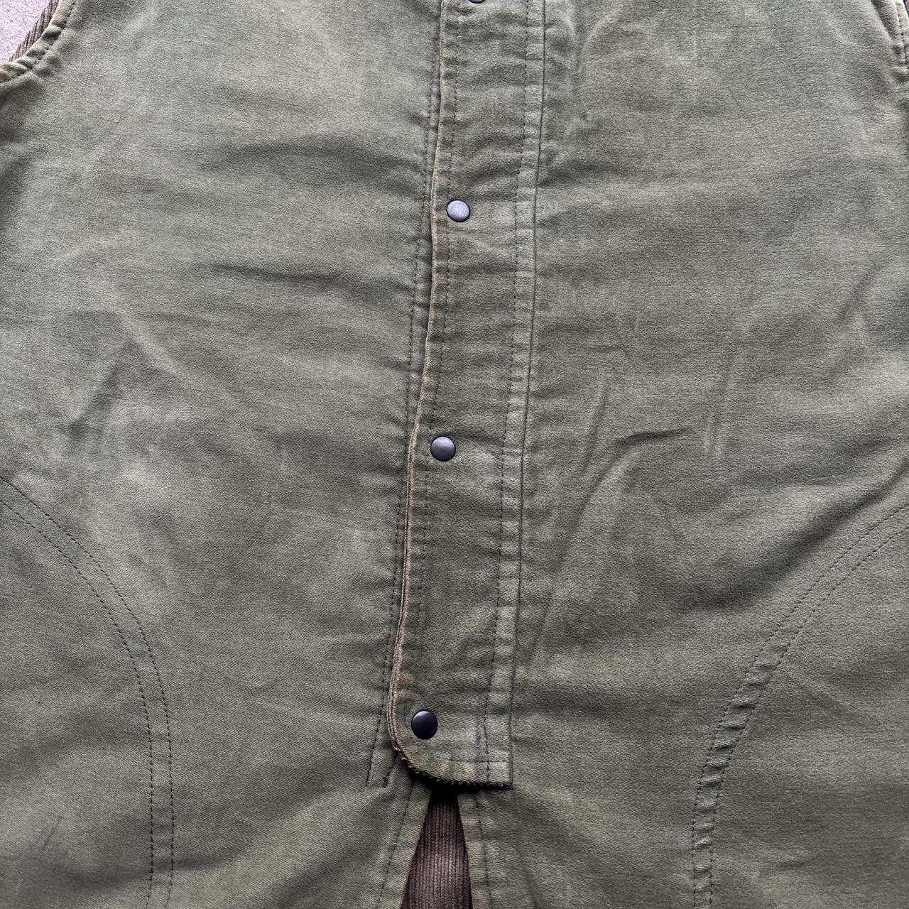 Green suede and corduroy hunting vest