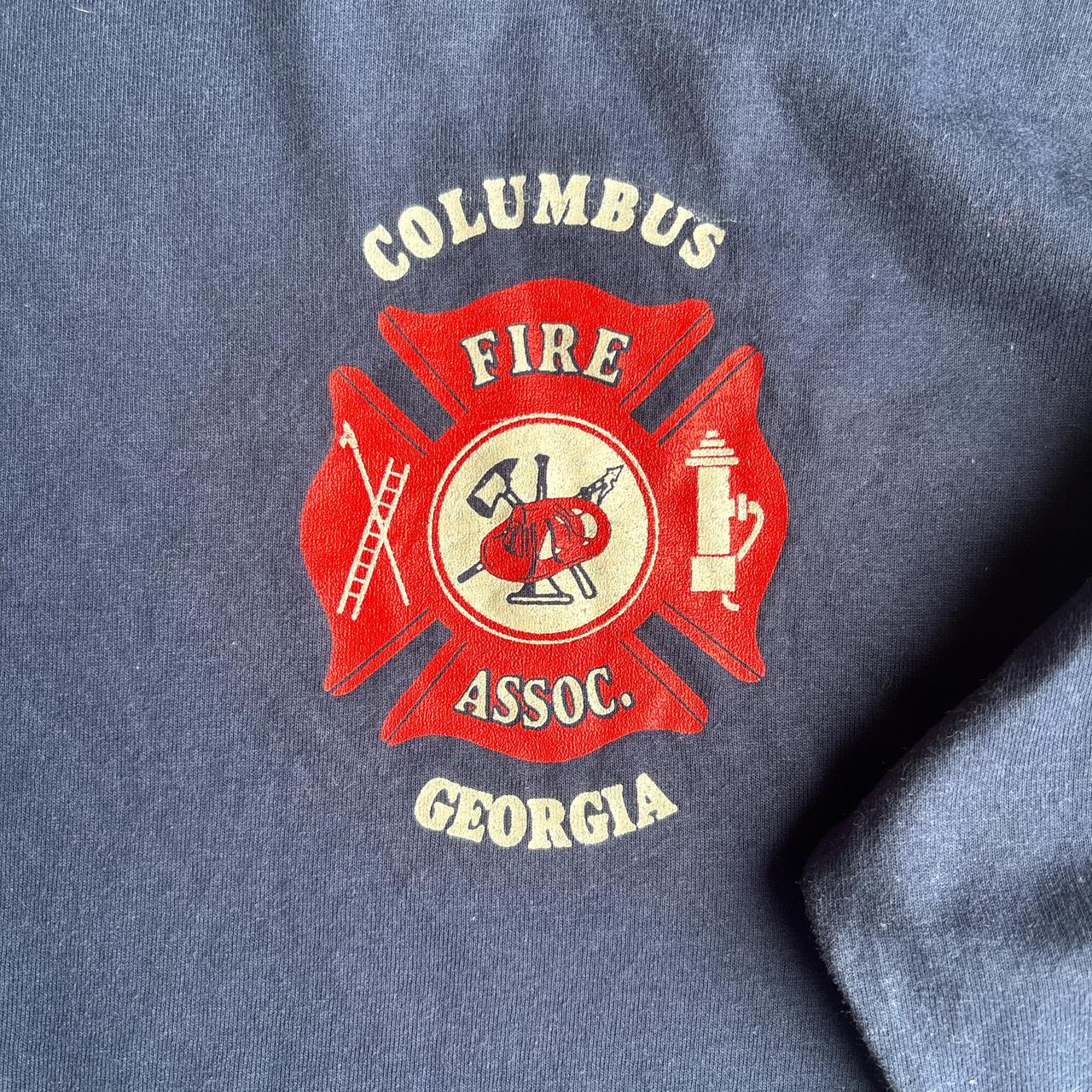 Navy Graphic Fire Department Long-Sleeve T-Shirt - L