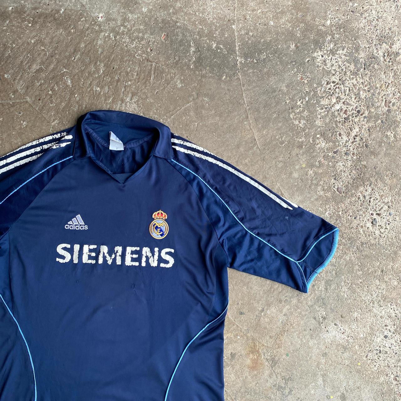 Navy Adidas Real Madrid 2005/06 Away shirt - XL