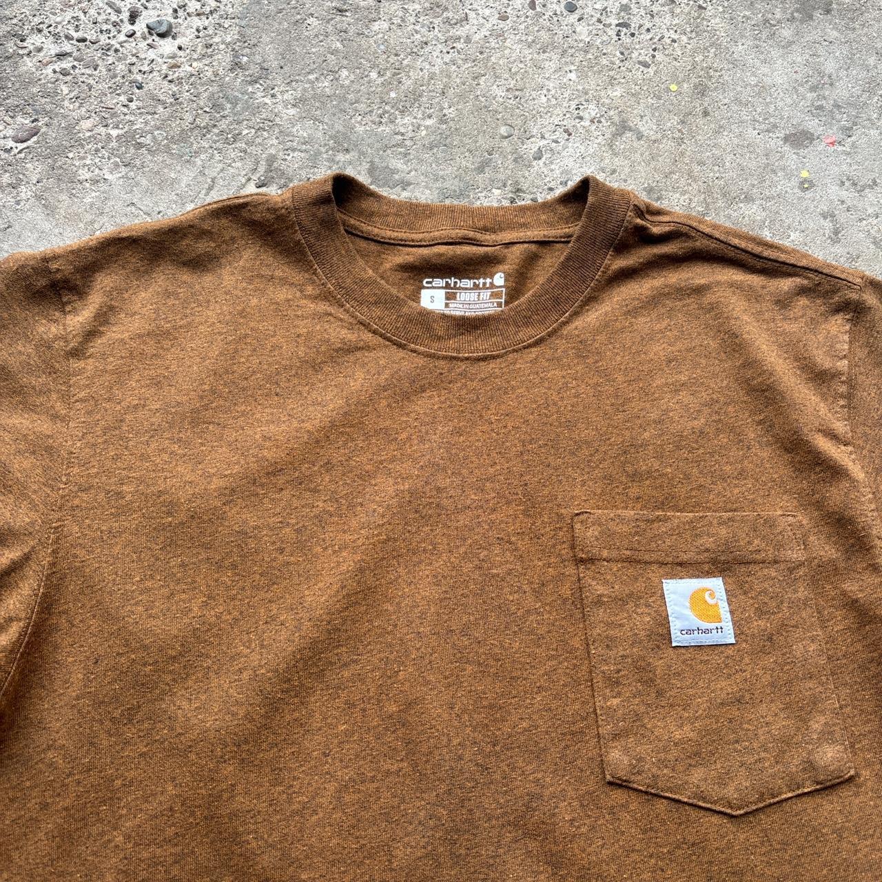 Gold Carhartt single pocket t-shirt - S