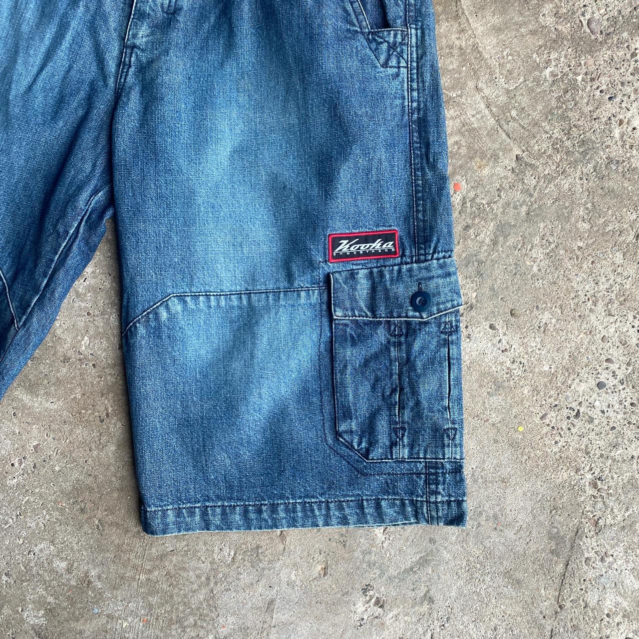 Blue Denim Cargo Jean Shorts - W34