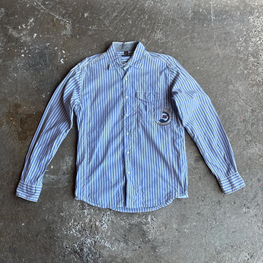 Blue & White Napapijri Long-Sleeve Shirt