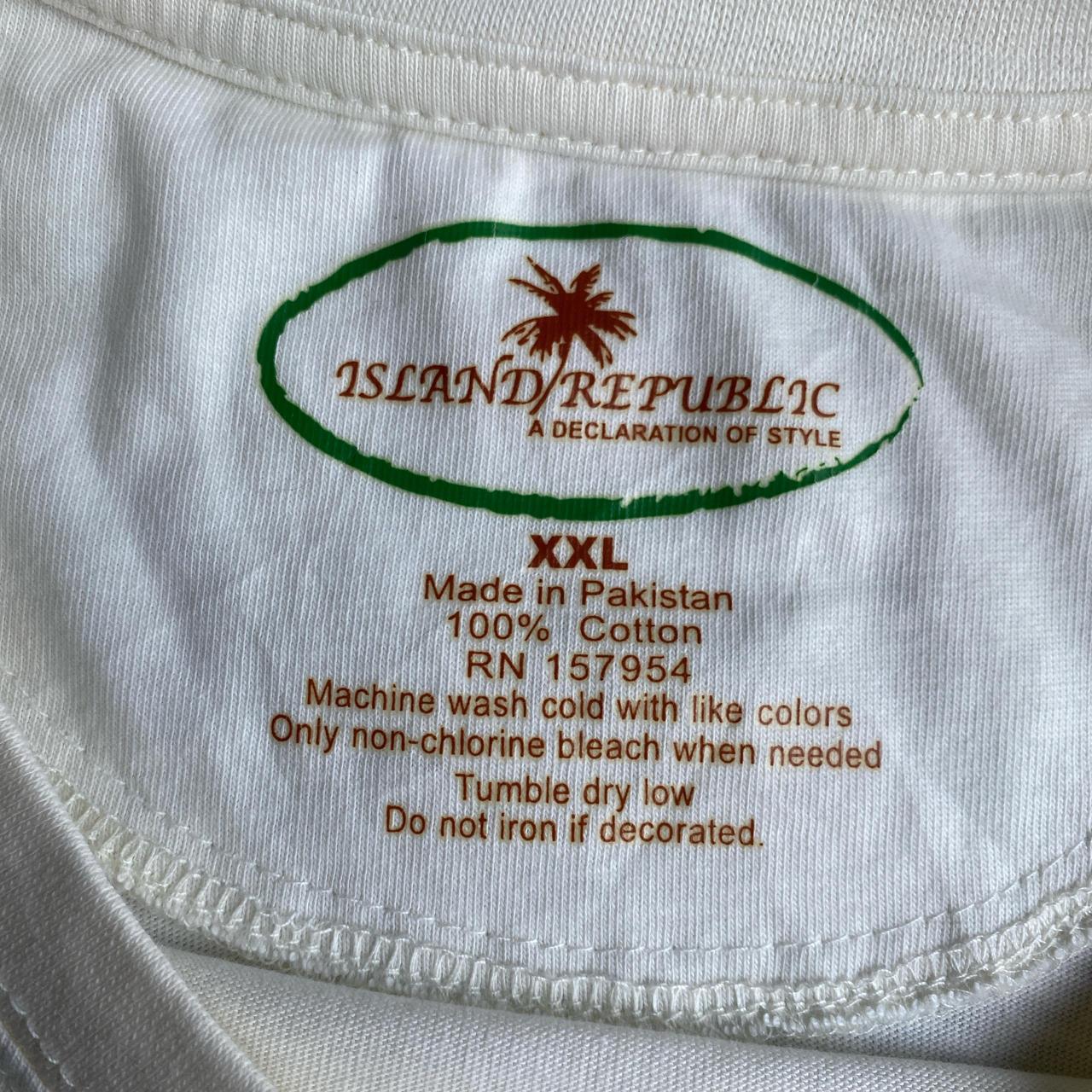 White/Cream Graphic Bar T-Shirt - 2XL