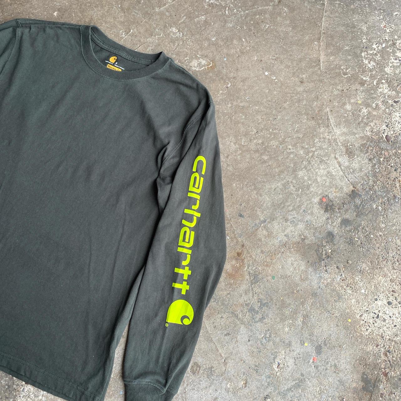 Dark Green Long Sleeve Carhartt T-Shirt - S