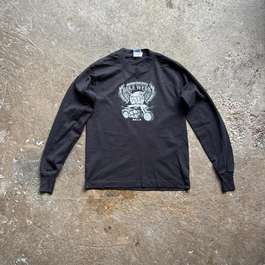 Black Long-Sleeve Daytona Beach Graphic T-Shirt