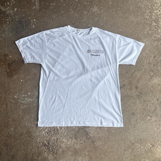 Vintage White Graphic Hotel T-Shirt - XL