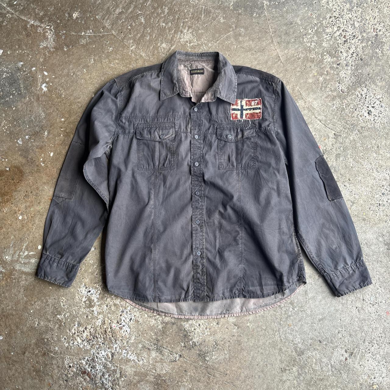 Dark Grey Napapijri Long Sleeve Shirt