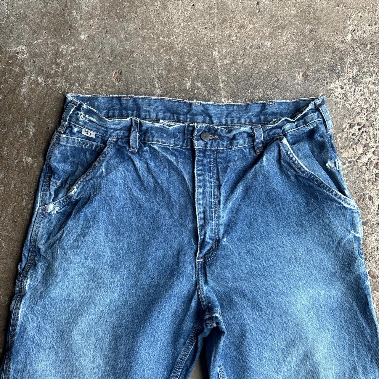 Blue Denim Fire Resistant Carhartt Carpenter Jeans - W36