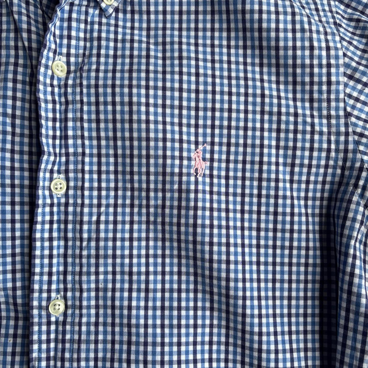 Blue Checkered Ralph Lauren Long-Sleeve Shirt