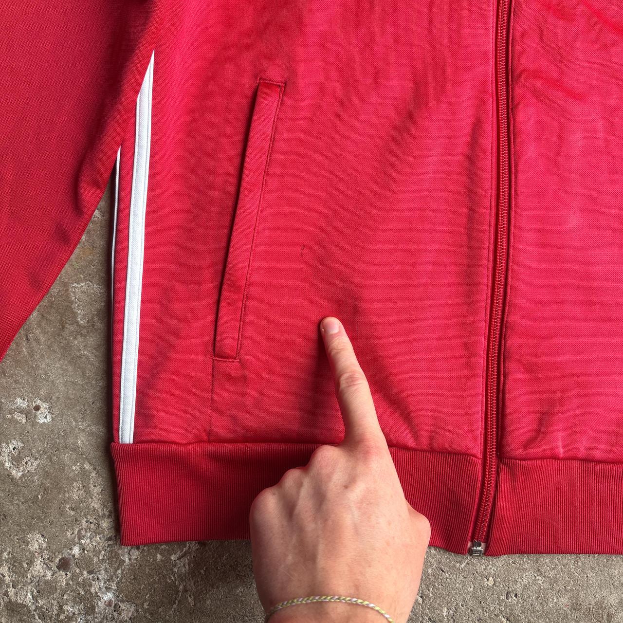 Red Manchester United Adidas Tracksuit Jacket - M