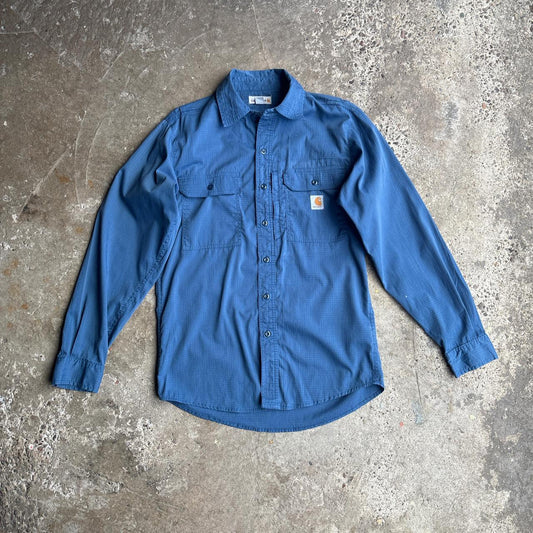 Blue Carhartt Double Pocket Textured Shirt  - S