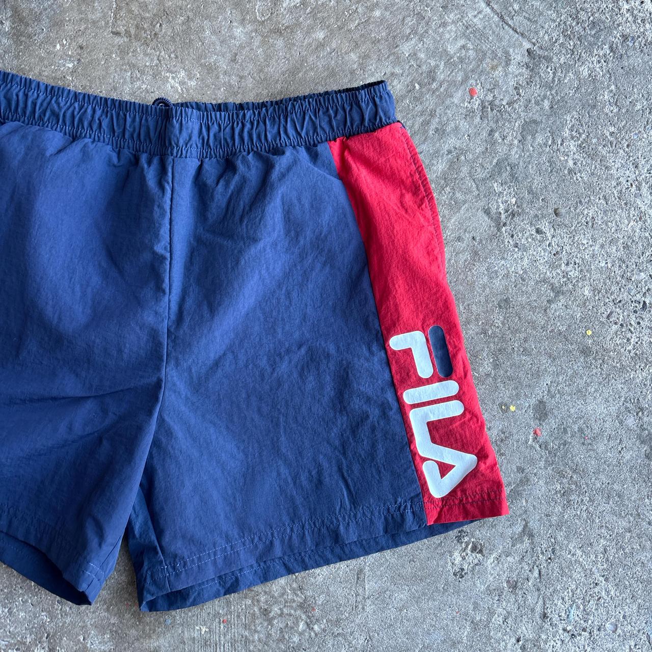 Navy & Red Fila Swim Shorts/Trunks