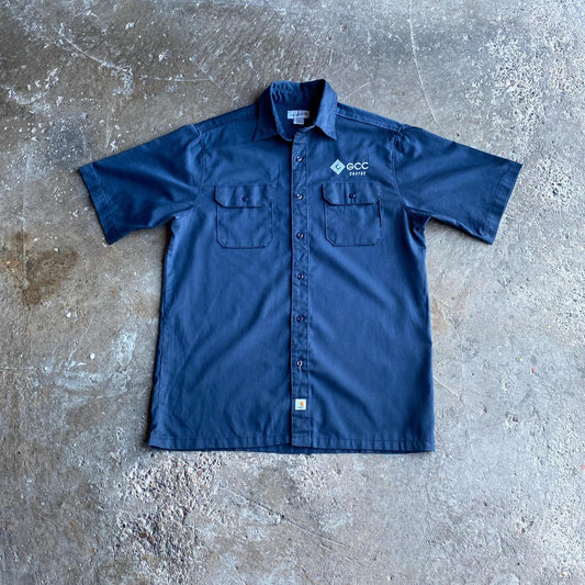 Navy Carhartt Workwear Short Sleeve Shirt - L