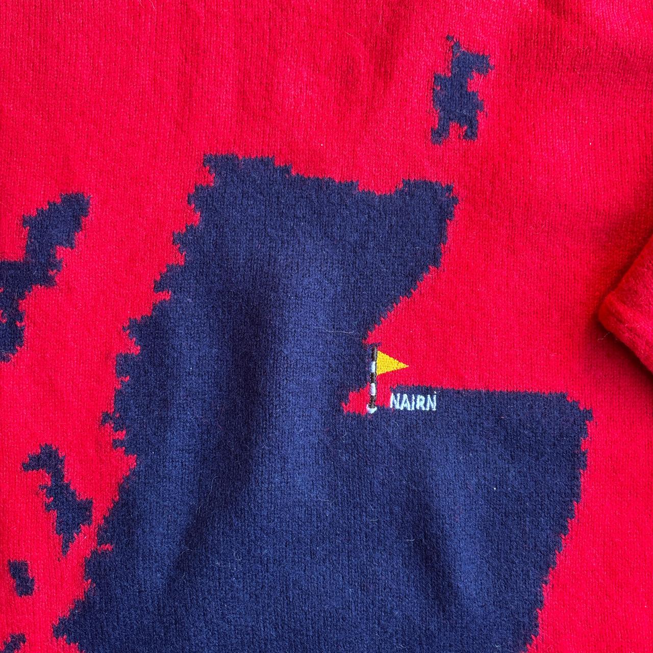 Red Vintage Lyle & Scott ‘100% Pure Lambswool’ Nairn Golf Jumper