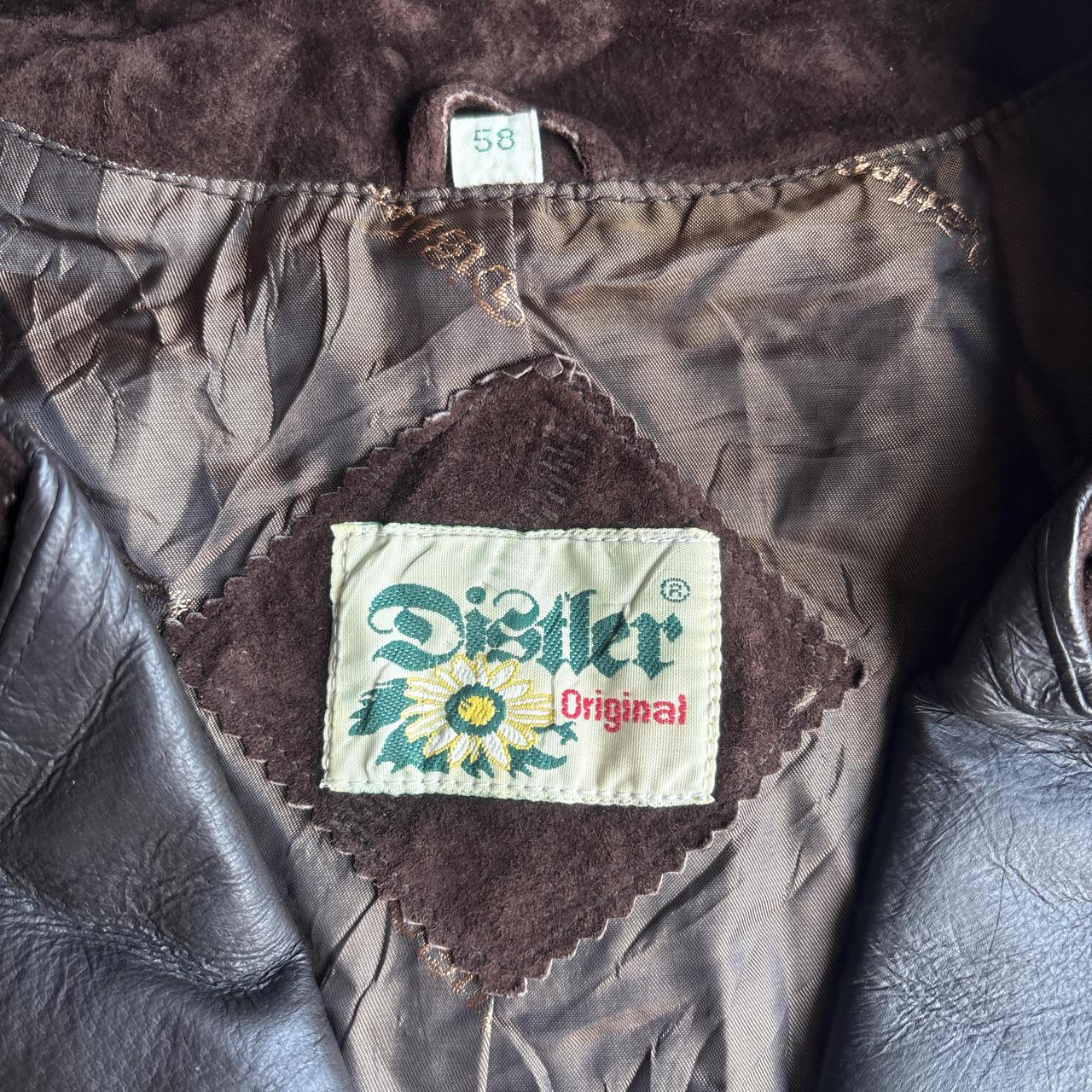 Vintage Distler Suede Vest w/ Leather Collar - 2XL