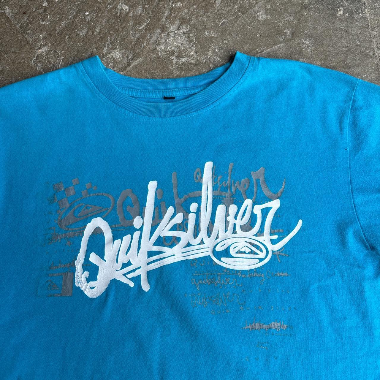 Blue 00s Quiksilver graphic tee
