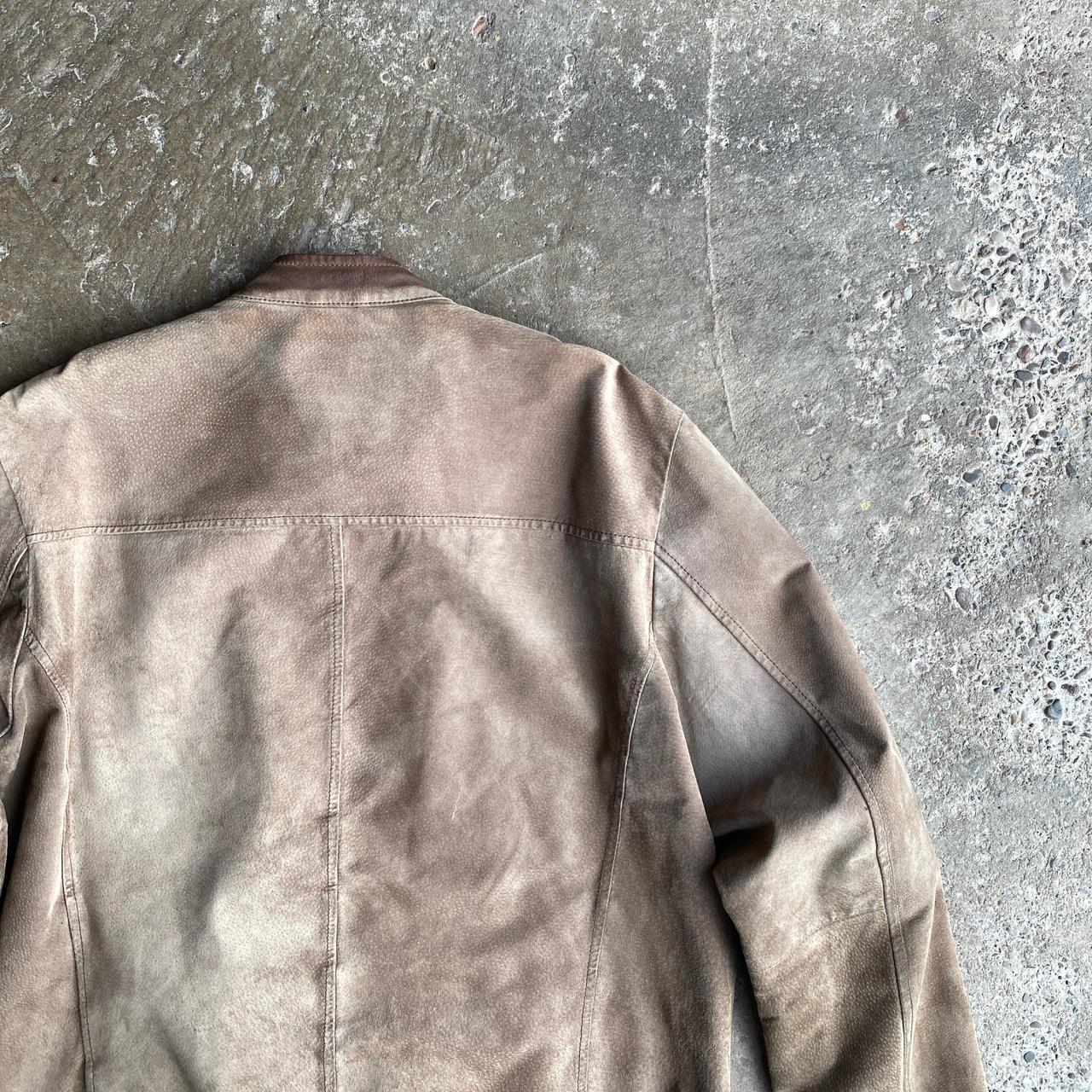 Brown Suede Full-Zip Jacket - L