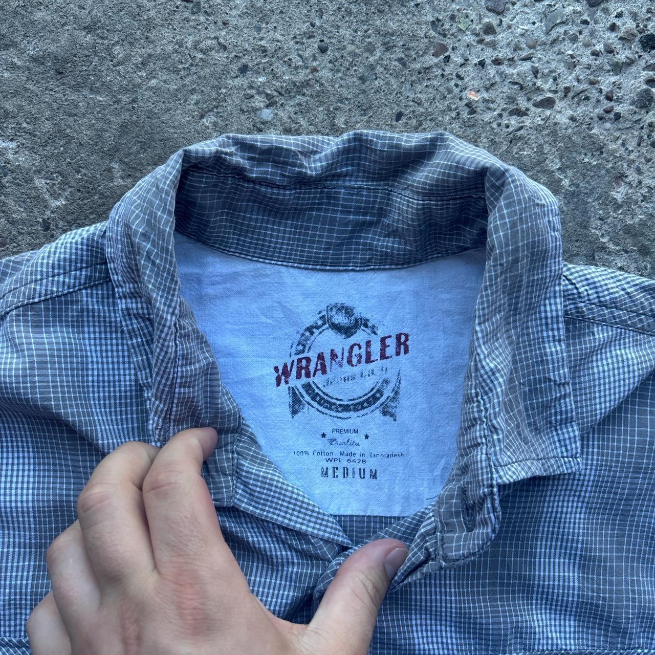Grey and white Wrangler western shirt