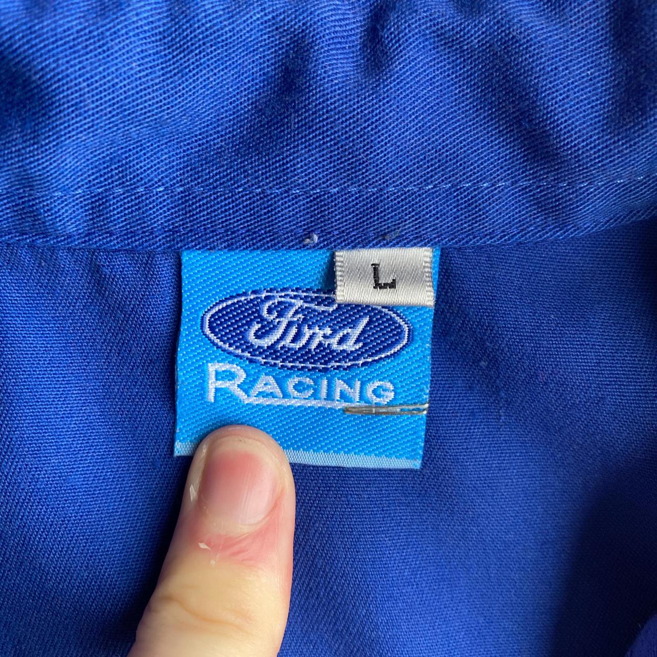 Blue & White Ford Racing Short Sleeve Shirt - L