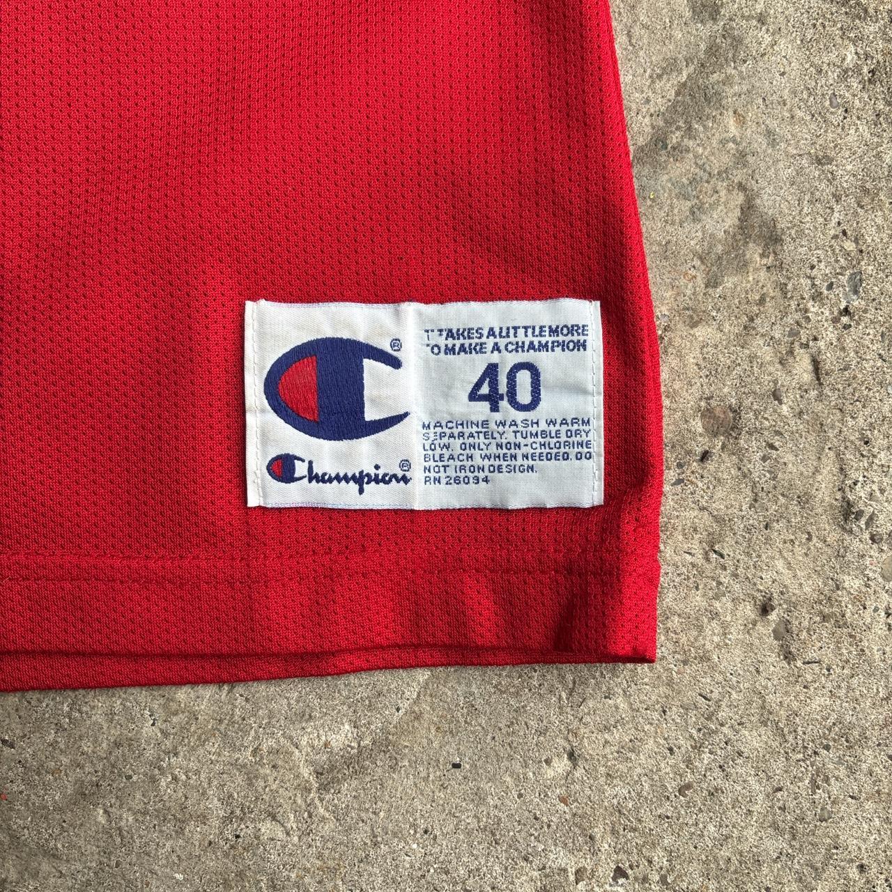 Vintage 90s Champion Chicago Bulls Scottie Pippen Red Basketball Jersey