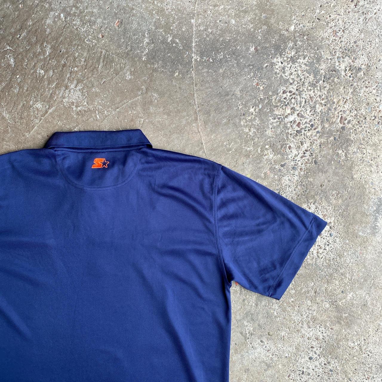 Navy & Orange Starter Illinois Polo Shirt - L
