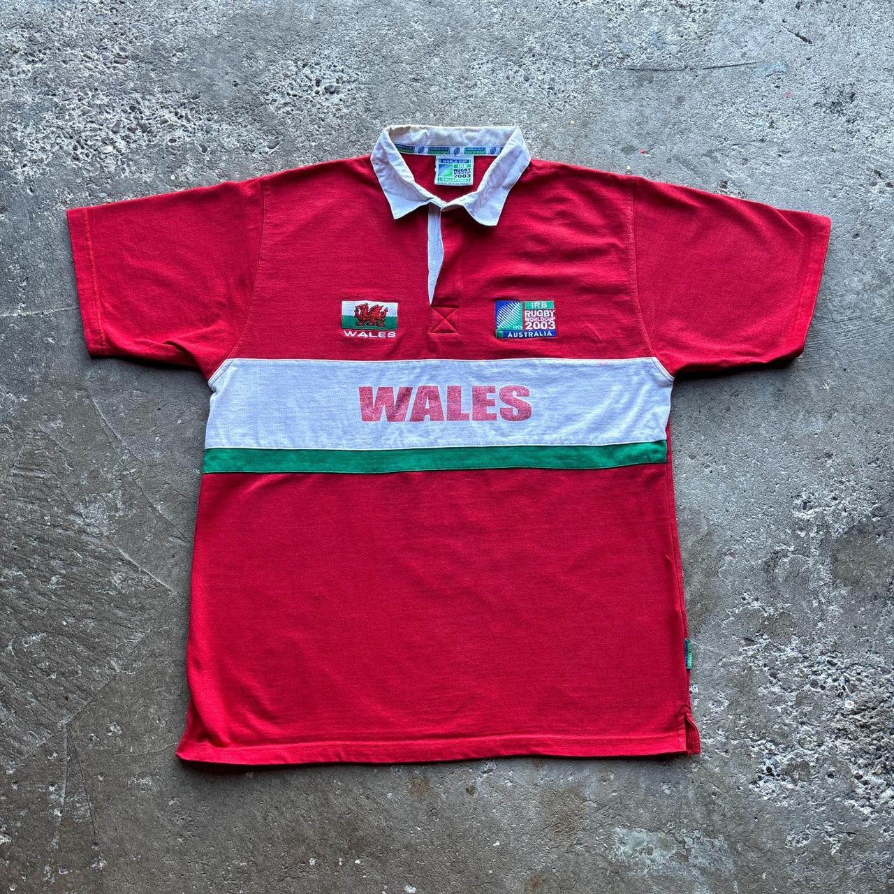 Red 2003 Wales Rugby World Cup Jersey - L