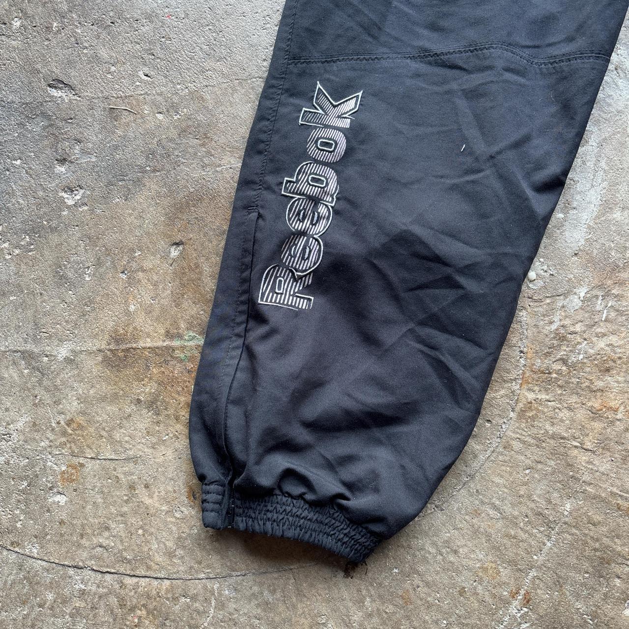 00s Black Reebok track pants