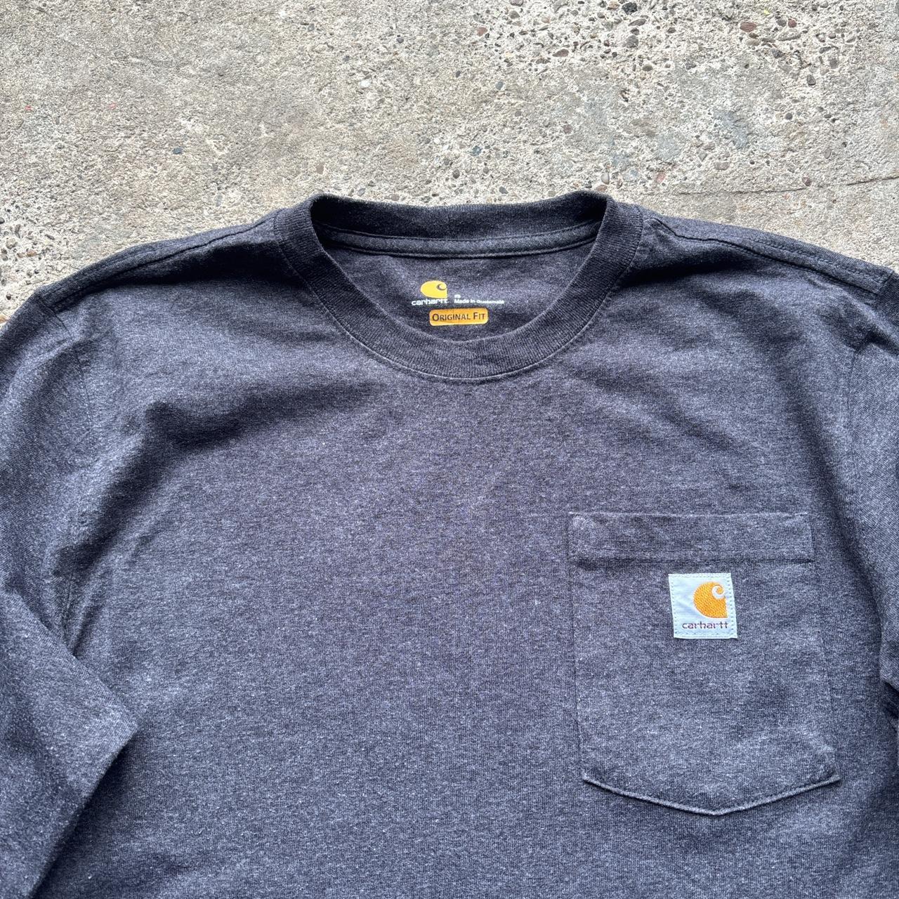 Grey Carhartt single pocket long sleeve top - S
