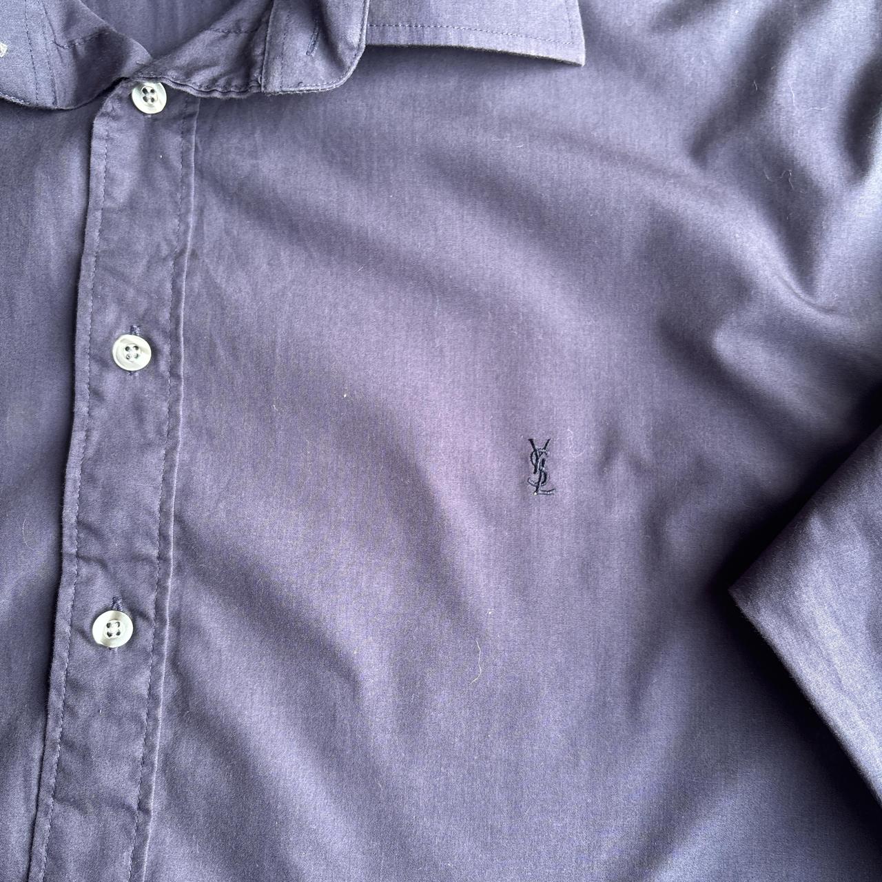 Navy Yves Saint Laurent Button Up Shirt - 2XL