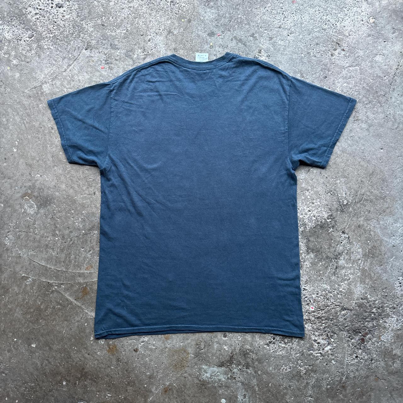 Blue Guns & Roses graphic tee