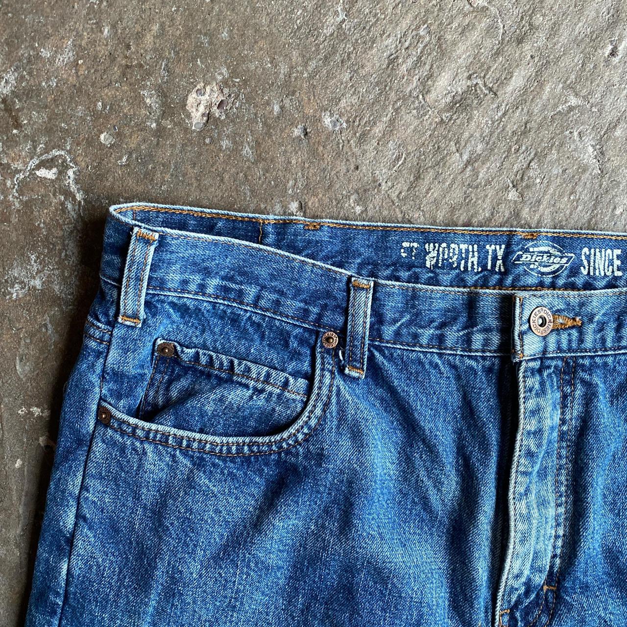 Faded Blue Relaxed Dickies Denim Jeans - W36