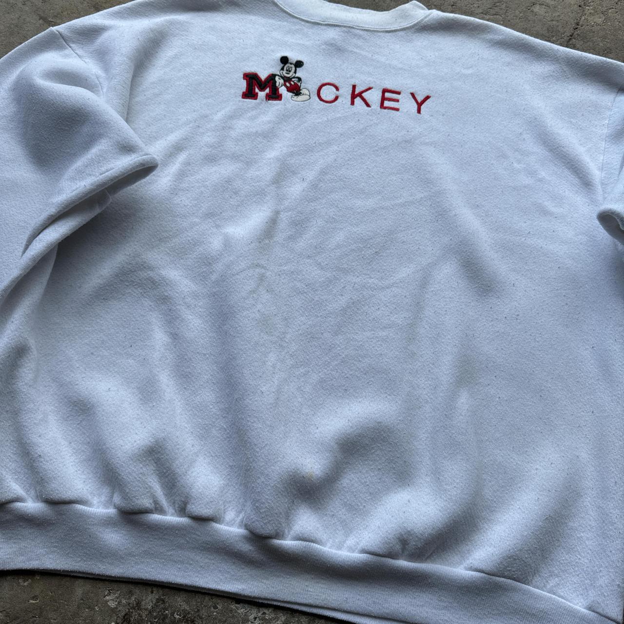 White Mickey Unlimited sweatshirt with embroidered mickey design