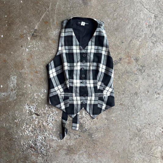 Black & White Checkered Waistcoat