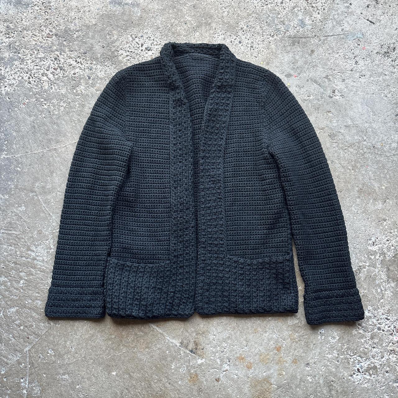 Black Hand knit cardigan - M