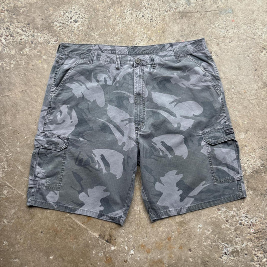 Grey Wrangler Camo Cargo Shorts - W44