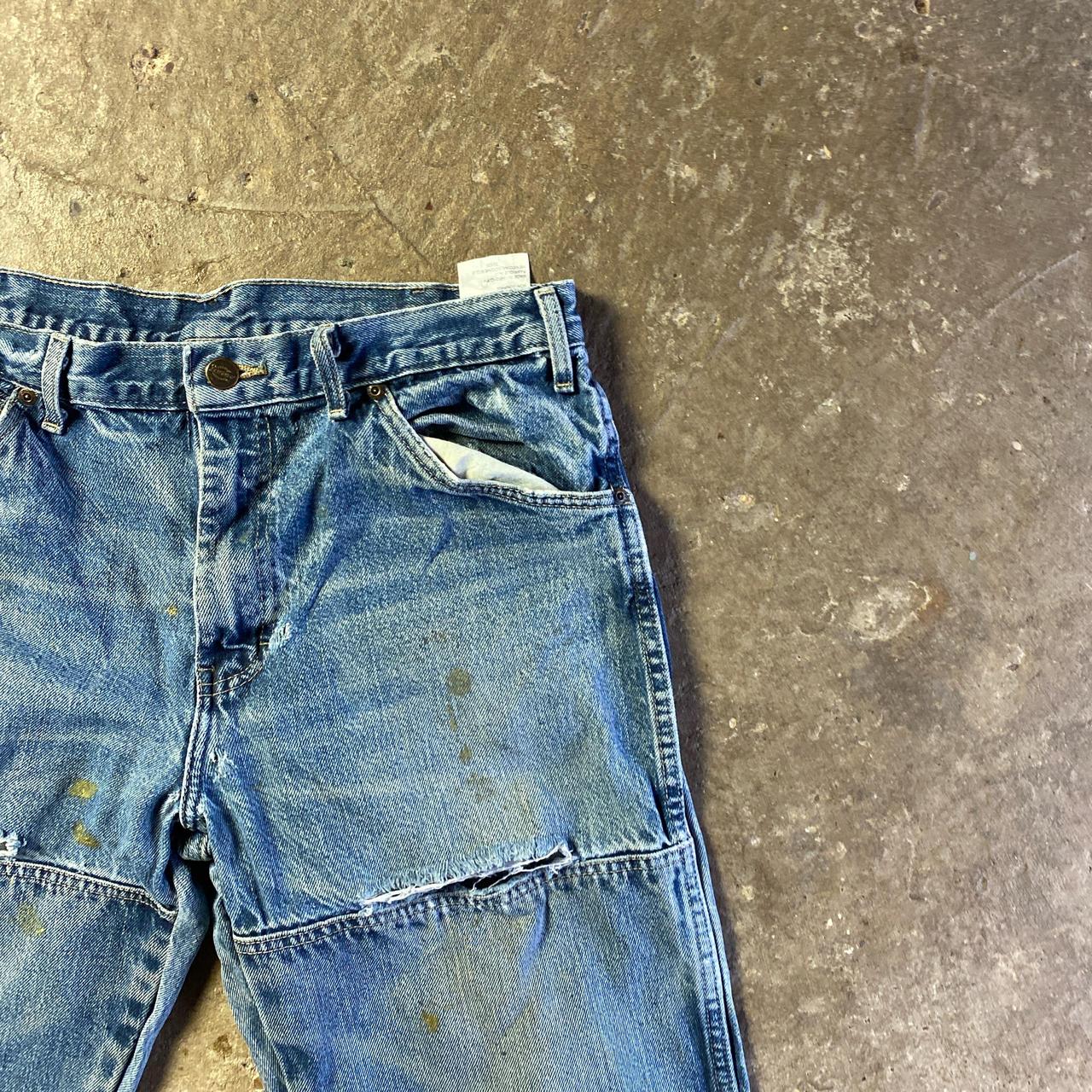 Blue Dickies Distressed Double Knee Jeans - W34